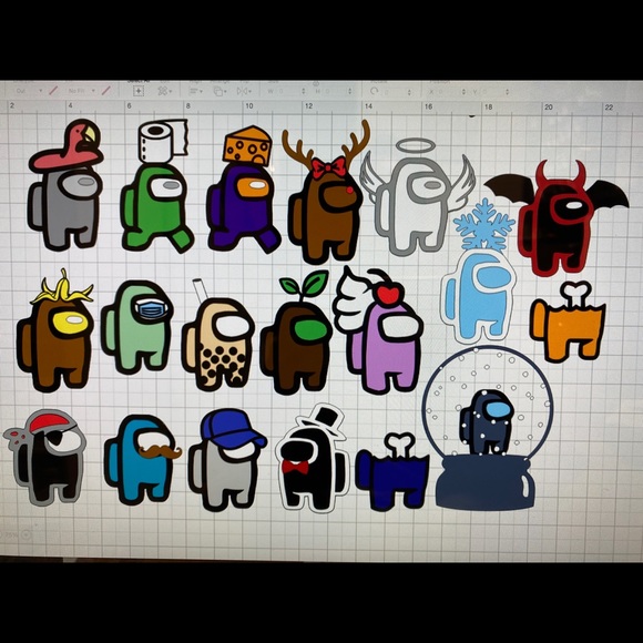 Among us stickers - permanent, waterproof vinyl - Picture 4 of 6